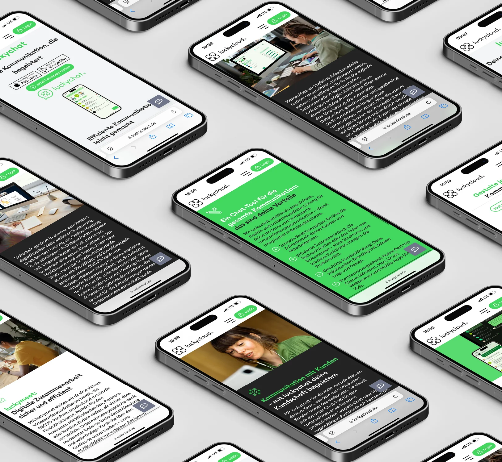 luckycloud &ndash; Webdesign und Cloud-Plattform Mockup